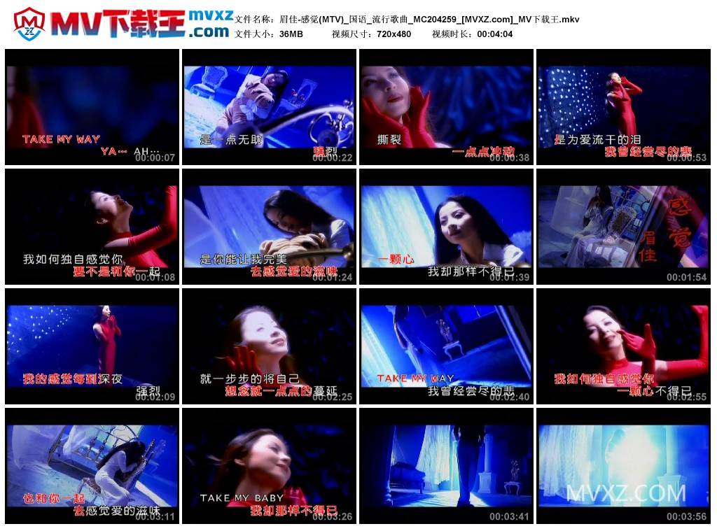 眉佳-感觉(MTV)_国语_流行歌曲_MC204259